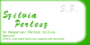 szilvia perlesz business card